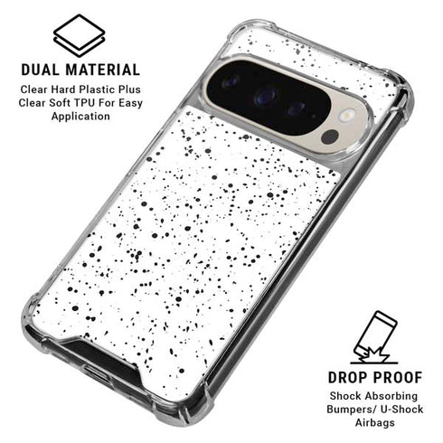 White Speckle Pixel 9/9 Pro Clear Case